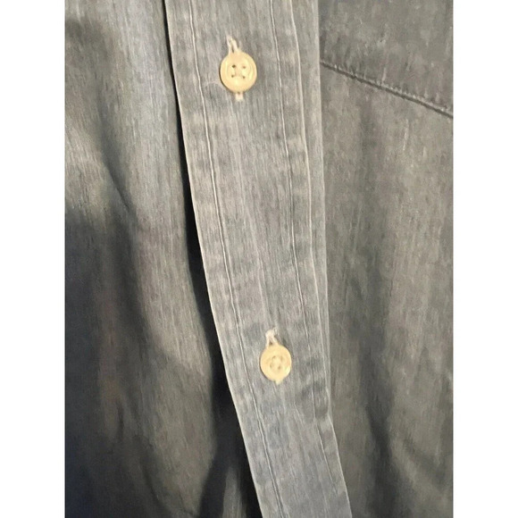 Chaps Ralph Lauren denim shirt men's XL extra large blue long sleeve Vintage - Picture 6 of 12